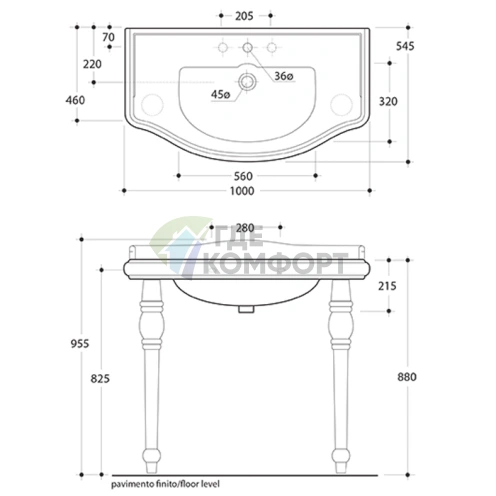 KERASAN Retro: надежное крепление для раковин в ретро-стиле (7602) - фото 2