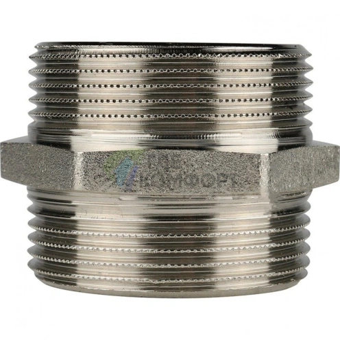 Ниппель STOUT HH 1 1/2 наружная резьба никелированный - фото 2