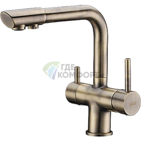 Смеситель для кухни Wasserkraft A8037 светлая бронза - фото 1