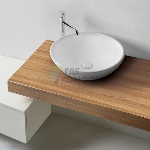 Раковина накладная Kerasan Ciotola С3 46 см белая матовая (430330) - фото 1