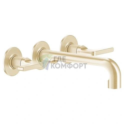 GESSI INCISO Встраиваемый смеситель для раковины на 3 отверстия с золотым покрытием (58090#246) - фото 1