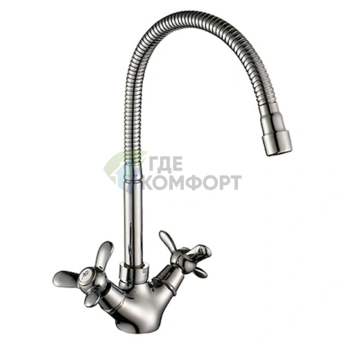 Смеситель Rossinka Q Q02-75 для кухни с высоким поворотным изливом - фото 1