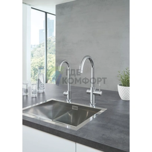 Кухонный смеситель Grohe Red II Mono 30080001 с проточным водонагревателем - фото 2