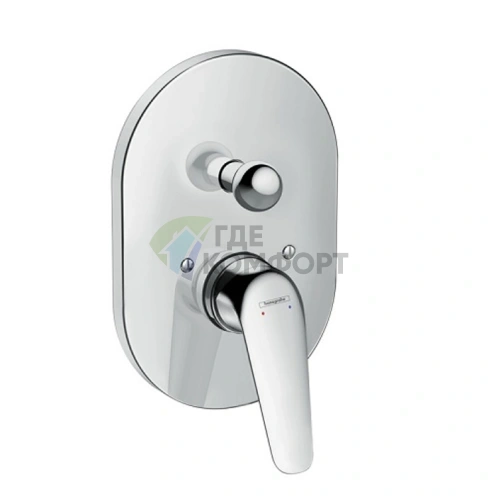 Встраиваемый смеситель для ванны Hansgrohe Novus хром (71047000) - фото 1