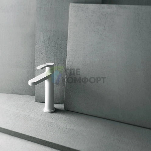 Смеситель для раковины Fantini AL/23 с изливом 120 мм, белый матовый (26 29 B004WF) - фото 1