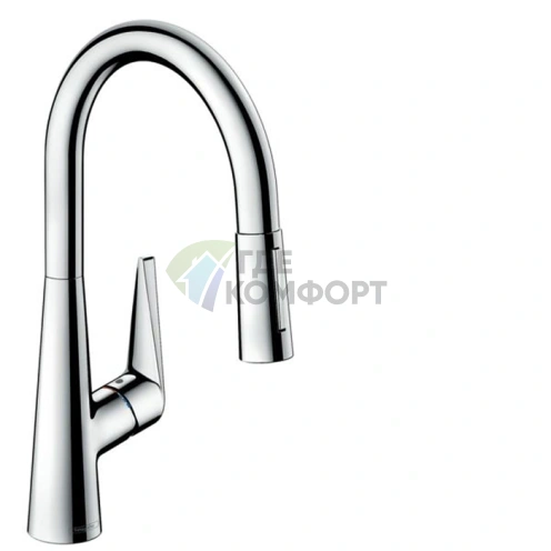 Смеситель для кухни Hansgrohe Talis M51 с вытяжным душем и поворотным изливом, хром (73851000) - фото 1