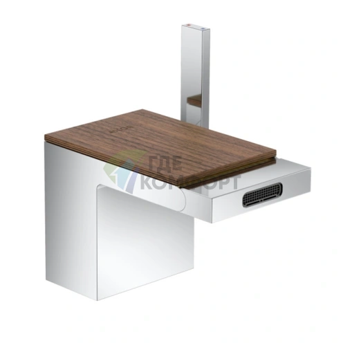 Панель для смесителя AX MyEdition 150 мм цвет черный орех (47908000) - фото 1