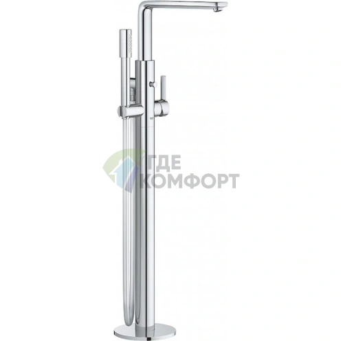 Напольный смеситель Grohe Lineare с термостатом — стиль и комфорт в вашей ванной - фото 1