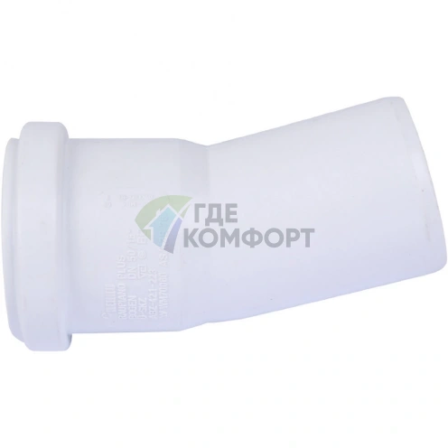 Отвод канализационный Raupiano Plus 50х15° REHAU (РЕХАУ - 11210941002) - фото 4