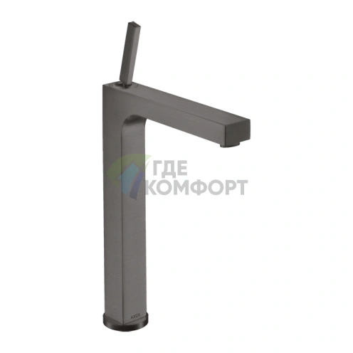 Смеситель для раковины AX Citterio в стильном шлифованном черном хроме (39020340) - фото 1