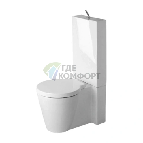 Унитаз-моноблок Duravit 640×415 мм с универсальным сливом и креплениями, белый (233090064) - фото 1