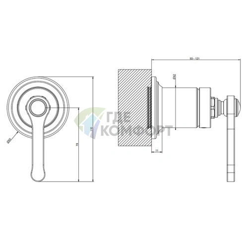 Смеситель GESSI VENTI20: Однорычажный встраиваемый для раковины в цвете Brushed Nickel (65131#149) - фото 2