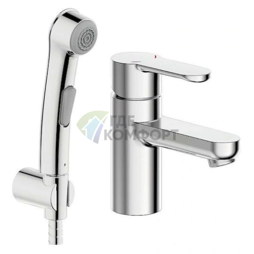 Смеситель Bravat Stream-D с гигиеническим душем для раковины - фото 1