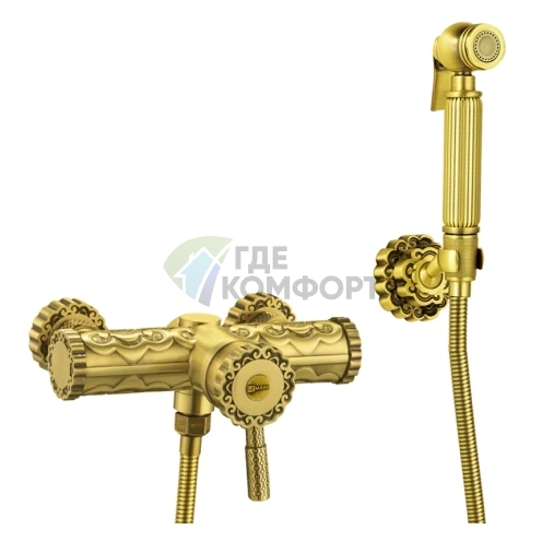 Смеситель для ванны Lemark Jasmine LM6618B с гигиеническим душем - фото 1