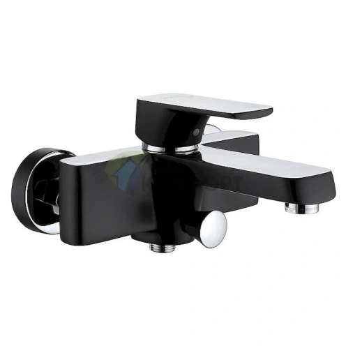 Смеситель для ванны с душем D K Berlin Technishe DA1433215 в черном цвете - фото 1