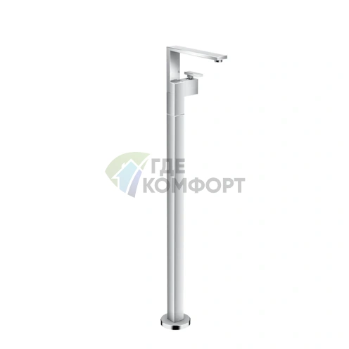 Напольный смеситель AX Edge для раковины с инновационным донным клапаном Push-Open, хром (46040000) - фото 1