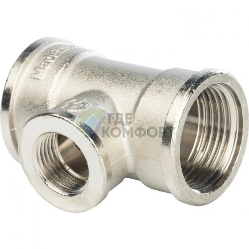 Stout Тройник ВВ переходной никелированный 1X1/2X1 - фото 8