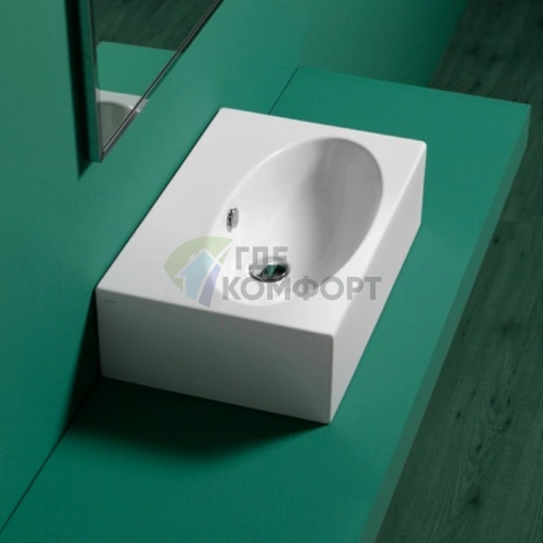 Подвесная раковина Simas Lft Spazio 61x39 см белого цвета - фото 1