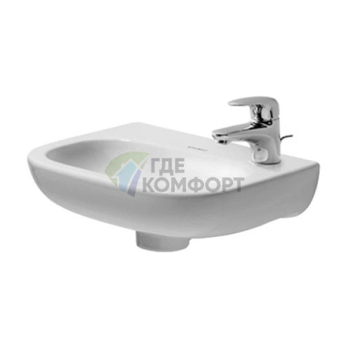 Раковина для ванной Duravit D-Code 36x27 см без перелива, с отверстием слева (7053600092) - фото 1