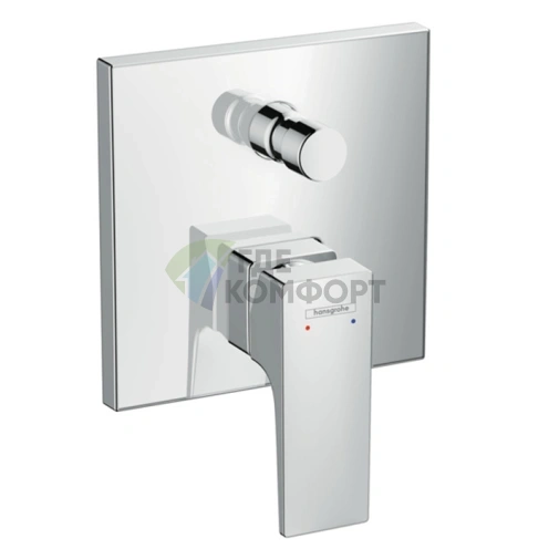 Встраиваемый смеситель для ванны Hansgrohe Metropol с переключателем на душ, хром (32545000) - фото 1