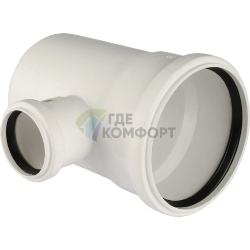 Тройник канализационный Raupiano Plus 110/50х87° REHAU (РЕХАУ - 11213241001) - фото 1