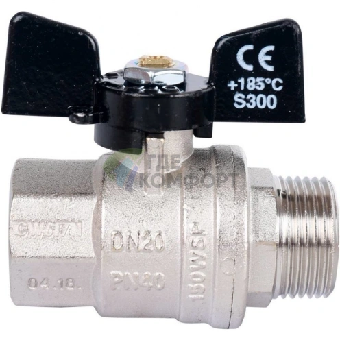 Bugatti шаровый кран Oregon 3/4 НР-ВР, арт. 307, полнопроходной - фото 1