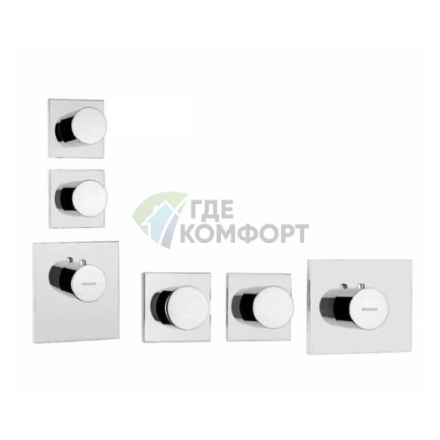 Термостатический смеситель для душа Bossini Oki встраиваемый с девиатором на 2-4 выхода (хром) (Z031203.030) - фото 1