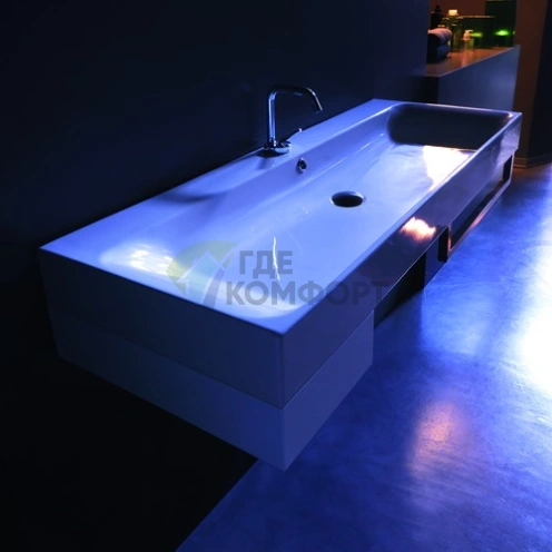 Умывальник KERASAN Cento 120 см с тумбой, полотенцесушителем и встроенным смесителем (353401*1) - фото 1