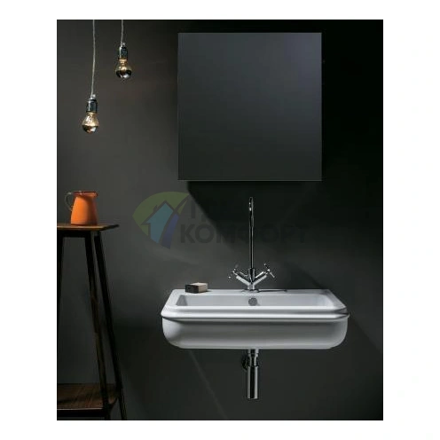 Подвесная раковина AZZURRA CHARME 68x46 см, белая, с отверстием под смеситель - фото 1