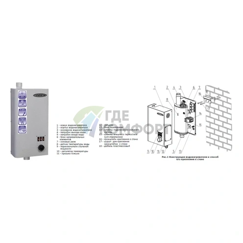 Настенный электрический одноконтурный котел Zota Balance 4.5 (4.5кВт) - фото 5