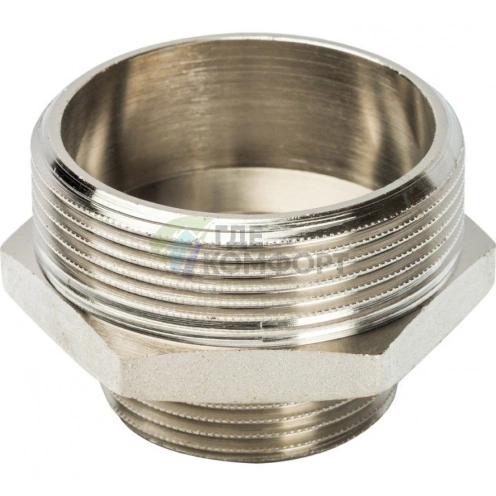 Ниппель STOUT НН переходной 2 x 1 1/4 никелированный - фото 3