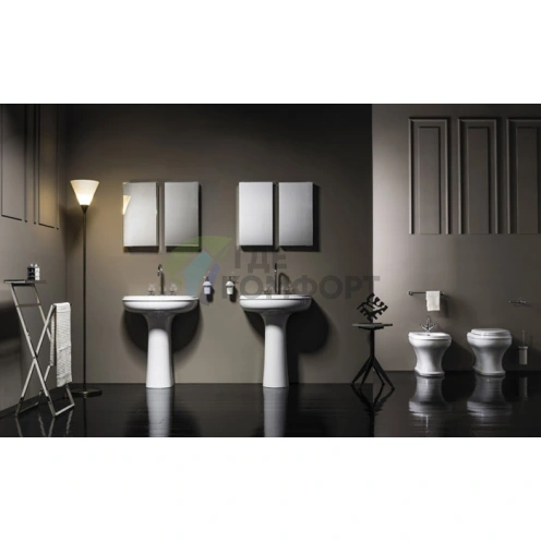 Раковина AZZURRA CHARME 70 см белая с колонной - фото 1