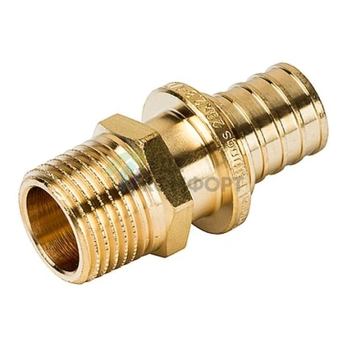 Переходник для труб из сшитого полиэтилена STOUT с наружной резьбой НР 20 x R 1/2 аксиальный - фото 3