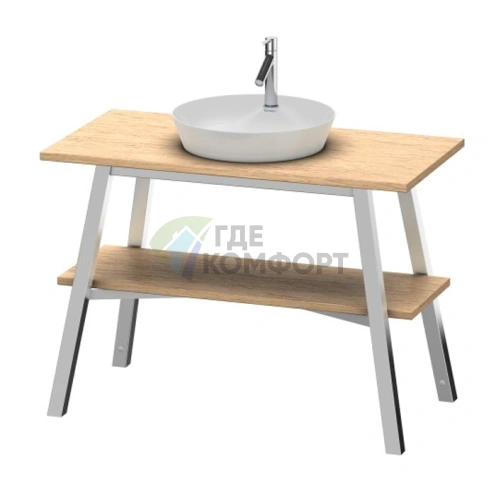 Консоль напольная деревянная Duravit Cape Cod 825x1120x570 мм с полкой, цвет Европейский дуб (CC953207676) - фото 1