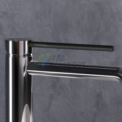 Накладка на ручку смесителя GATTONI CIRCLE ONE для раковин и биде, цвет Nero Opaco (9098/90NO) - фото 1