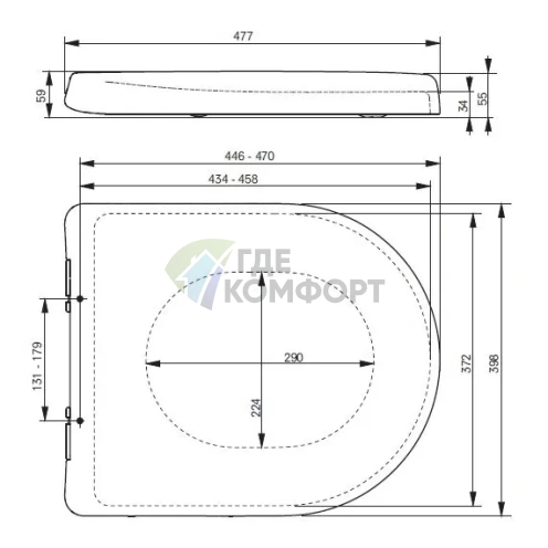 Крышка-сиденье для унитаза TOTO с системой микролифта - фото 2