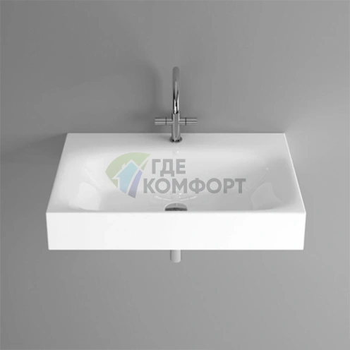 Подвесная раковина BETTELUX 80х49,5х14 см белая с отверстием под смеситель без перелива (A167-000) - фото 3