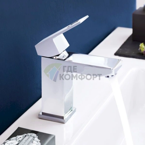 Смеситель Grohe Eurocube 2313200E для раковины: стильный дизайн и хромированное покрытие - фото 2