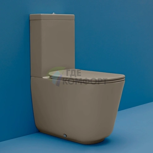 Бачок для унитаза моноблока KERASAN Tribeca без механизма слива цвет Nocciola (378181 Nocciola) - фото 1