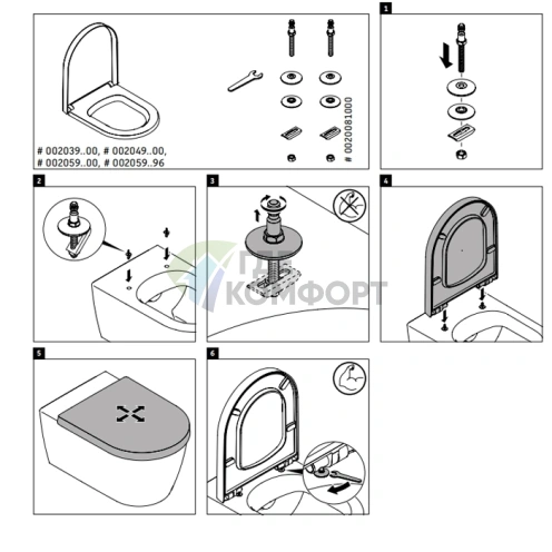 Сиденье для унитаза Duravit D-Code удлиненное с крышкой и усиленным креплением (60410000) - фото 2