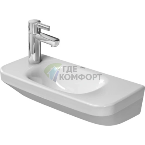 Умывальник Duravit DuraStyle 50x22 см с отверстием для смесителя слева, белый (713500009) - фото 1