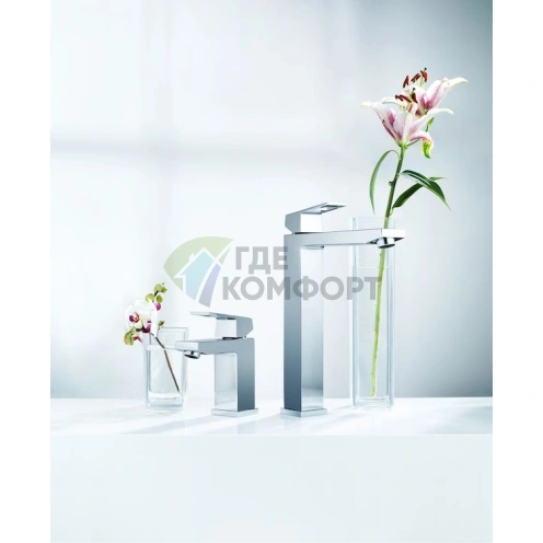 Смеситель Grohe Eurocube для раковины с кубическим дизайном из хрома - фото 2