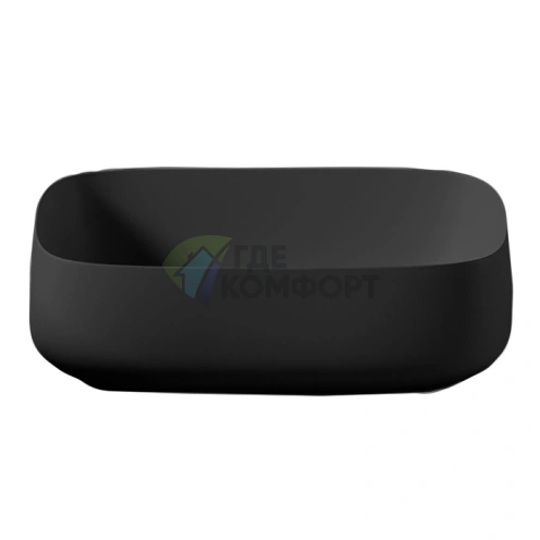 Раковина Artceram Cognac накладная 56x41 см без отверстия, матовый черный (COL009 17 00) - фото 1