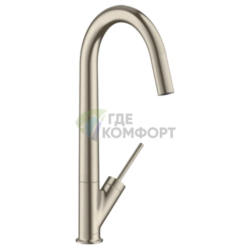 Смеситель кухонный AX Starck шлифованный никель (10822820) - фото 1