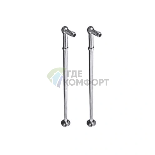 Напольные стойки Kerasan Retro 80 см для высокого смесителя ванны (2 шт., хром) (739590 cr) - фото 1
