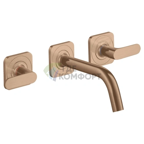 Смеситель для раковины AXOR CITTERIO M двухвентильный встраиваемый, шлифованное красное золото (34313310) - фото 1