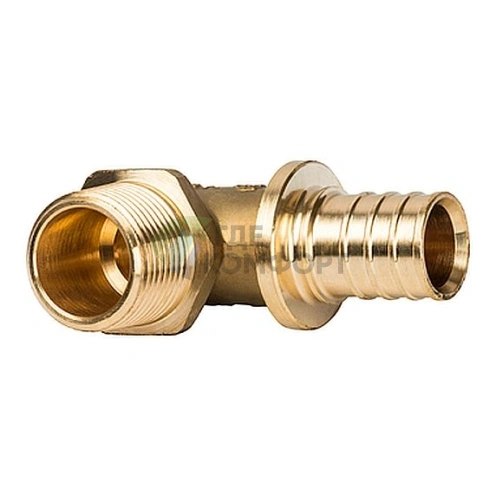 Stout Угольник-переходник с наружной резьбой 25xR 3/4 для труб из сшитого полиэтилена аксиальный - фото 1