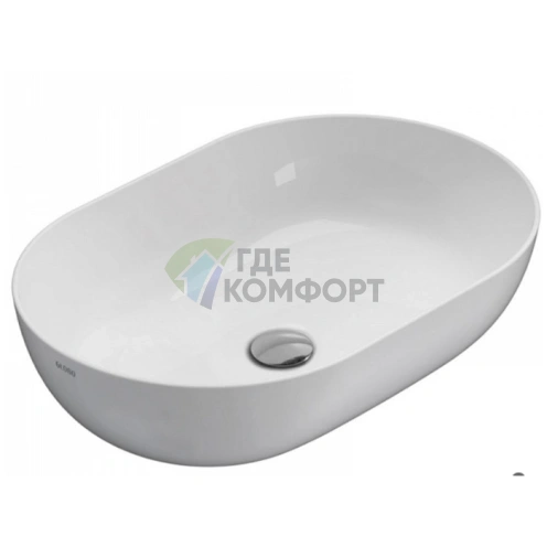 Раковина-чаша GLOBO T-Edge 60х41 см для установки на столешницу, белая (B6O60.BI) - фото 1