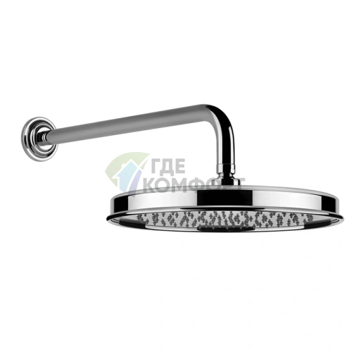 Верхний душ GESSI VENTI20 328 мм с настенным держателем 389 мм, хром (65149#031) - фото 1