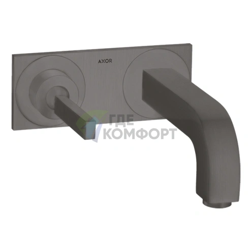 Смеситель для раковины AX Citterio шлифованный черный хром (39112340) - фото 1